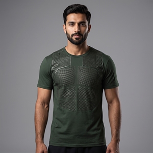 T-shirt de sport pour homme en coton 100% avec col en V, 300 g/m², respirant, pour la musculation, vente en gros en Australie, logo personnalisé - Product Image 3