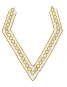 Ensemble de colliers blancs de 33e degré maçonniques personnalisés avec insigne de joaillerie, accessoires de cérémonie, base en velours, écologique et durable - Product Image 3
