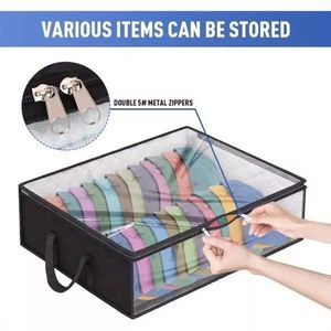 Black Baseball Hat <b>Cap</b> Organizer with Clear Rack Zipper Closure <b>Dust</b> Storage Bag for Hat Storage - Product Image 5