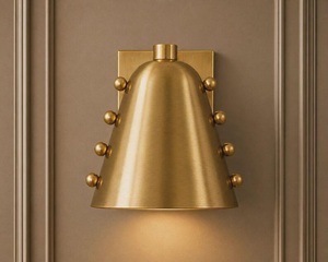 Modern Brass Wall Sconce Irregular Shape Indoor Lighting Living Room Decor Durable Design - Product Image 6