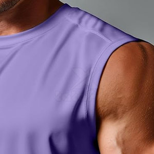 Camiseta sin Mangas de Alto Rendimiento para Hombre, 100% Algodón, Secado Rápido, Transpirable, Diseño sin Mangas, Perfecta para Entrenamiento, Playa y Vacaciones - Product Image 4