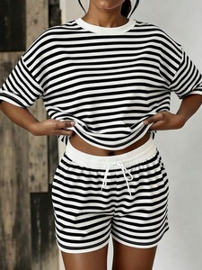 Conjunto de Dos Piezas para Mujer, Algodón Transpirable Estampado, Nueva Colección 2026, Servicio OEM, Ropa Casual de Verano, Precio al por Mayor - Product Image 3