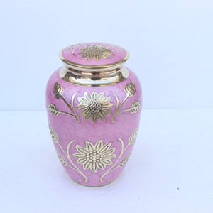 Urna de Cremación de Aluminio Personalizable Estilo Americano en Color Blanco Perla, Recipiente para Cenizas de Adultos, Recuerdo para Funerales, 10 Pulgadas - Product Image 1