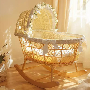 Adorables Cunas de Ratán para Bebés, Se Acepta OEM, Cuna Hecha a Mano con Colchón Suave, Muebles para Guardería de Fábrica Vietnamita - Product Image 1