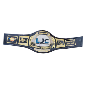 Ceinture de champion du mois pour les employés de la construction Lyndon Jones, qualité supérieure, sangle noire, design plaqué or - Product Image 6