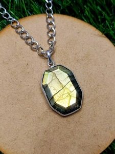 Pendentif en labradorite naturelle facetée, argent sterling 925, collier en pierres précieuses, bijoux faits à la main, vente en gros, cadeau pour elle - Product Image 4