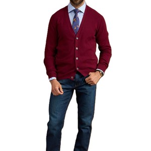 Cárdigan de lana transpirable de manga larga de alta calidad para hombre, diseño personalizado, suéteres y cárdigans de invierno para hombre en venta - Product Image 6