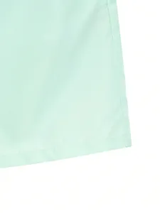 Short de plage pour homme vert menthe uni à taille élastiquée, séchage rapide, en polyester tissé, taille mi-haute, longueur courte - Product Image 3
