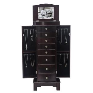 16 ganci per collana e 2 porte a battente laterali; Organizzatore con specchio - Product Image 6