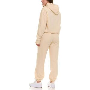 Conjunto Deportivo Casual de 2 Piezas para Mujer, Personalizable, de Cintura Alta, Tejido de Felpa Francesa, con Capucha, Antipelusas, Resistente al Viento - Product Image 5
