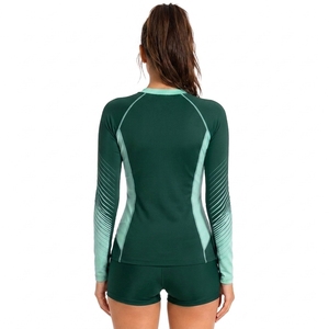 Rashguard personnalisé pour femmes, manches longues, séchage rapide, respirant, service OEM - Product Image 2