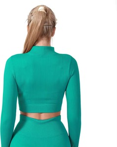 Vente en gros personnalisée – Nouveauté : Débardeur court de fitness pour femme – Ensemble de yoga sexy avec soutien-gorge de sport respirant à dos en U - Product Image 5