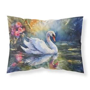 Taie d'oreiller standard Swan Taie d'oreiller légère super douce et facile d'entretien Taies de coussin décoratives - Product Image 1
