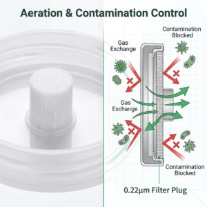 Botol Kaca Kultur Jamur 240/350/650ml dengan Tutup Filter 0,22um untuk Laboratorium Mikologi dan Kultur Jaringan Tanaman - Product Image 4