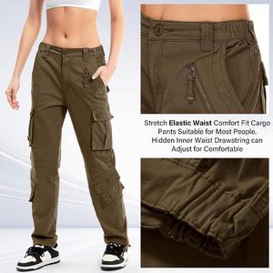 Pantalon cargo pour femmes personnalisé de style classique ajustable et options de personnalisation pour le travail et les voyages - Product Image 5