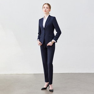 Ensemble de costumes professionnels 2 pièces pour hommes, coupe classique, manches longues, personnalisable, en Spandex/Polyester, imperméable, grandes tailles - Product Image 2