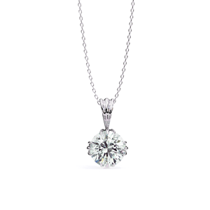 Pendentif en diamant rond brillant cultivé en laboratoire, couleur E, or massif avec certification IGI, pour homme et femme, fiançailles, mariage et cadeau - Product Image 4