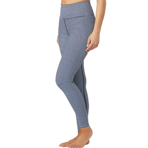 High Waist Striped Leggings Gym Women spandex/polyester Leggings Butt Lifting Soft Workout <b>Tights</b> Seamless Leggings for Sale - Product Image 3