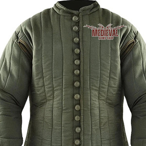 Gambeson médiéval fait main à manches longues, rembourré en coton, motif zig-zag, veste Aketon, armure de chevalier de bataille pour événements historiques - Product Image 5