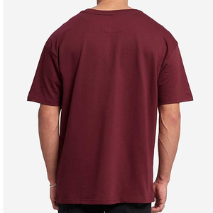 เสื้อยืดคอกลมแขนสั้นทรงโอเวอร์ไซส์สีเบจสำหรับผู้ชาย ผ้าเจอร์ซีย์ถักโพลีเอสเตอร์ 100% ทรงลำลอง ซักแบบแอซิดวอช ระบายอากาศได้ดี เป็นมิตรต่อสิ่งแวดล้อม - Product Image 4
