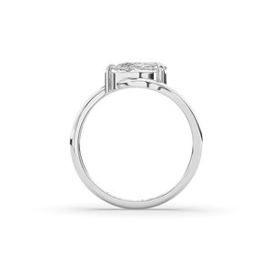 Anillo de Diamante Cultivado en Laboratorio con Corte Pera de 1 Ct, Plata 925 y Oro, Estilo Único y Ligero, Anillo de Compromiso para Mujer - Product Image 5
