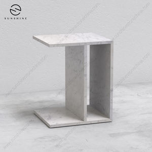 Table console carrée en marbre Sunshine Minimalist, design moderne et stable pour entrée et salon - Product Image 5
