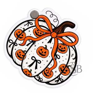 Soporte de Pestañas Acrílico con Diseño de Calabaza de Halloween y Lazo Naranja, para Extensiones de Pestañas, con Impresión de Logotipo Personalizado - Product Image 4