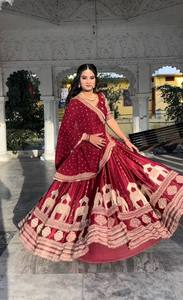 Lehenga Choli vert brodé avec des paillettes, robe de mariée traditionnelle, tenue de cérémonie - Product Image 4