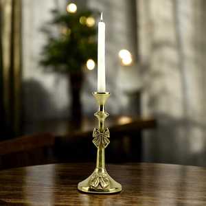 Luster Aluminum Handmade Eco-Friendly Durable Candlestick <b>Holder</b> with <b>Bow</b> Design for Religious Activities - Product Image 5