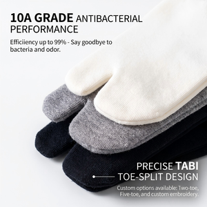 Calcetines de algodón al por mayor con dedos separados, transpirables, deportivos, de dos dedos, Tabi, antideslizantes, para correr, atléticos, tipo chancla, para <span class=keywords><strong>hombre</strong></span> y mujer - Product Image 2