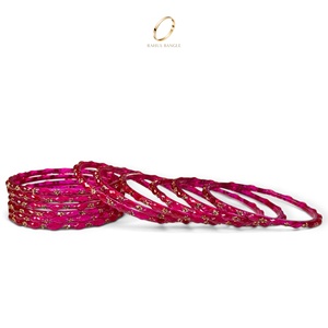 Ensemble de bracelets Rani en verre cristal plaqué or rose, style goutte de pluie, inspiré du Cachemire, pour femmes, bijoux de mariage indiens, vente en gros - Product Image 5