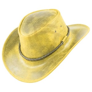 Sombrero de Vaquero de Cuero Auténtico para Hombre, Estilo Occidental, Color Marrón Oscuro, Sombrero Cattleman para Accesorios de Verano al Aire Libre - Product Image 1