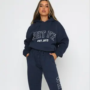 Custom Logo Trainingspak Twee Stukken Sets Trui Joggingbroek En Hoodie Set Unisex Sweatsuit Outfits Hoodies Jogger Set Trainingspakken