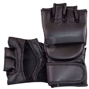 Guantes de Boxeo MMA de Cuero con Logotipo Personalizado Veekend Bazar, Transpirables, con Cierre de Cordones, Medios Dedos, Duraderos y Antideslizantes - Product Image 4