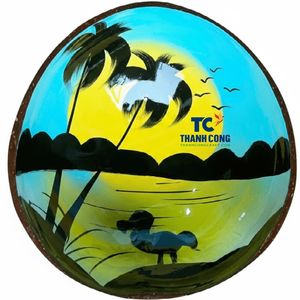 Dodo Bird Articles Phares Bols en Noix de Coco Laqués avec Logo Personnalisé Directement du Fabricant Vietnamien avec Expédition Rapide et Paiement Flexible - Product Image 1