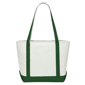 Sac fourre-tout spacieux en toile, fabrication sur mesure avec plusieurs fermetures éclair et tissu en toile 100% coton robuste et réutilisable - Product Image 1