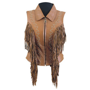 Women Vintage <b>Fringe</b> Vest <b>Suede</b> Leather Western Cowboy Sleeveless <b>Jacket</b> Tassel Biker Rodeo Fashion Premium OEM Wear - Product Image 5