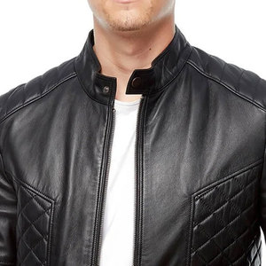 High Quality Men's <b>Winter</b> <b>Leather</b> <b>Jacket</b> New Arrival Stand Collar Custom High Street Style XL Size Light Canvas <b>jacket</b> for men - Product Image 5