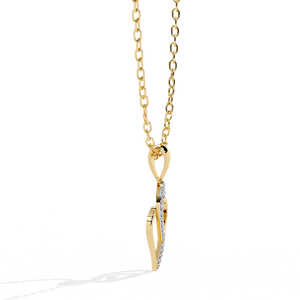 Collar con Colgante Solitario de Diamante de Laboratorio con Corte Redondo en Oro Sólido de 14K Clásico para Mujer, Regalo para Fiestas - Product Image 6