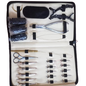 MAGMA BEAUTY Kit d'outils de pose d'extensions capillaires en acier inoxydable de haute qualité et durable, avec logo personnalisé et finition miroir colorée - Product Image 3