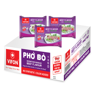 Nouilles de riz instantanées Vifon saveur bœuf non raffinées 0% de matières grasses (pour l'exportation) 118g x 24 sachets Vente en gros Exportation du Vietnam - Product Image 2