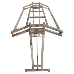 ราวแขวนเสื้อผ้าแบบพับได้ พกพาสะดวก หรูหรา แข็งแรง ทนทาน ทันสมัย สำหรับร้านค้าปลีก วางได้อิสระ - Product Image 5