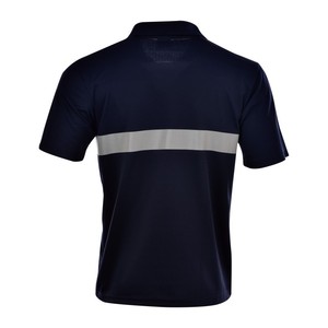เสื้อโปโลแขนสั้นสีน้ำเงินกรมท่าสำหรับผู้ชาย พร้อมแถบสะท้อนแสง แห้งเร็ว ผ้าถัก สวมใส่สบายๆ - Product Image 1