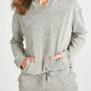 New Wholesale Price Custom Logo New Fashion Pullover <b>Hoodies</b> Sweatshirts <b>lightweight</b> Custom Logo <b>Hoodie</b> for women Drop Shoulder - Product Image 4