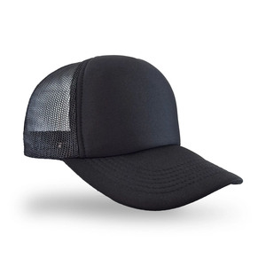Casquette de baseball Siyansons Industries personnalisée en mousse noire unie, avec dos en maille respirant et imperméable, casquette snapback vierge 100% - Product Image 3