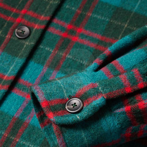Camisa de Franela para Hombre de Primera Calidad, Ecológica, Transpirable, de Secado Rápido, Tejido de Hilo Teñido Suave, Diseño Clásico a Cuadros, Cierre de Botones - Product Image 6