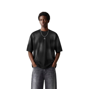 Unisex Oversized Color Block <b>Tshirts</b> Men Vintage Washed Tees Cotton Casual Short Sleeve Tops - Product Image 2