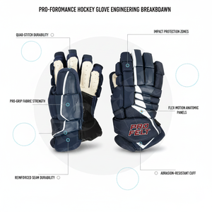 Gants de hockey sur glace de qualité supérieure pour hommes et jeunes, équipement de protection rembourré pour la manipulation de la crosse, gants d'entraînement durables et performants - Product Image 2