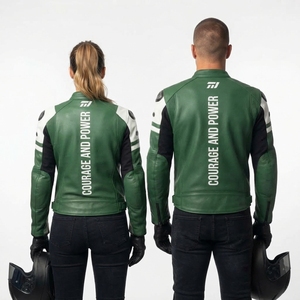 Moto Biker Cycling Leather <b>Jacket</b> Men Vintage <b>Motorcycle</b> Riding Leather <b>Jackets</b> Women Sleeve Zipper Bike Riding <b>Jackets</b> Unisex - Product Image 6