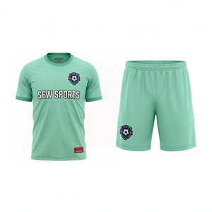 Uniforme de Fútbol Sublimado Personalizado Ligero, Uniforme de Fútbol Transpirable de Poliéster para Entrenamiento, Uniforme de Fútbol Escolar Juvenil - Product Image 1